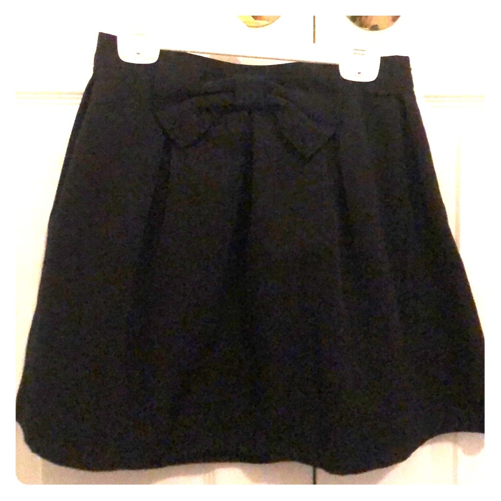 Bethany Mota Black Bow Skater Skirt